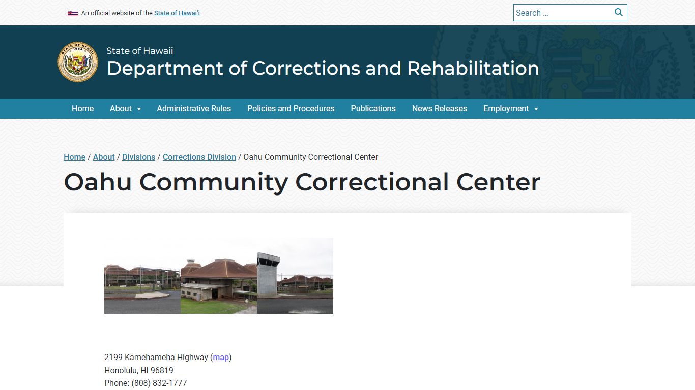 Oahu Community Correctional Center | Department of Corrections and ...
